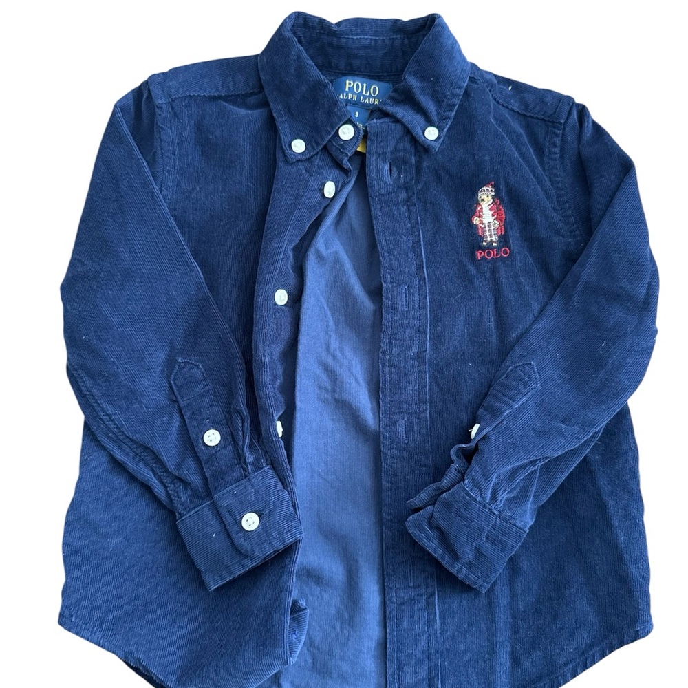 Polo Ralph Lauren Kids Navy Corduroy Shirt